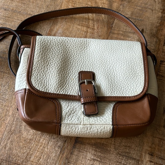 Coach Handbags - Coach, Hadley Luxe Grain Field Cream Leather Cross Body